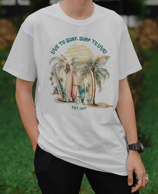 TP8 Streetwear Live To Surf, Surf To Live T-Shirt